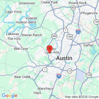 Map to Neal Dental Group office in West Lake Hills, TX