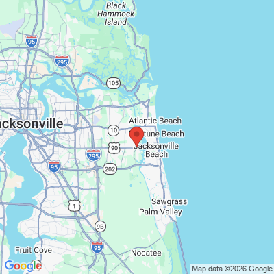 Map to  office in Jacksonville Beach, FL
