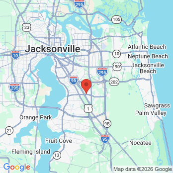 Map to Bahri Dental Group office in Jacksonville, FL