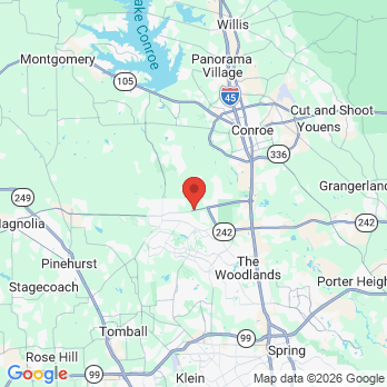 Map to SMILUX DENTAL office in Conroe, TX