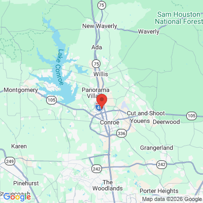 Map to  office in Conroe, TX