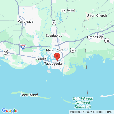 Map to  office in Pascagoula, MS