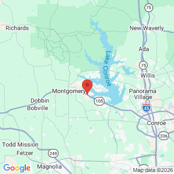 Map to Carwile Dentistry PLLC office in Montgomery, TX