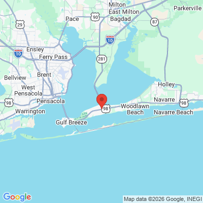 Map to  office in Gulf Breeze, FL