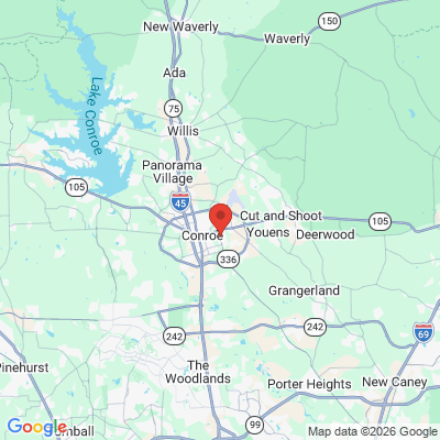 Map to  office in Conroe, TX