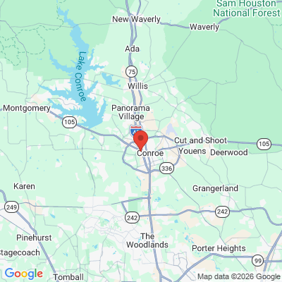 Map to  office in Conroe, TX