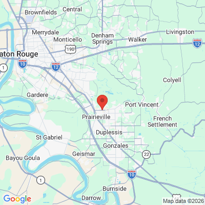 Map to  office in Prairieville, LA