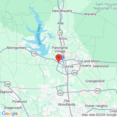 Map to  office in Conroe, TX