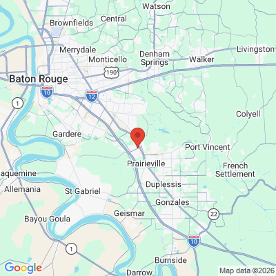 Map to  office in Prairieville, LA