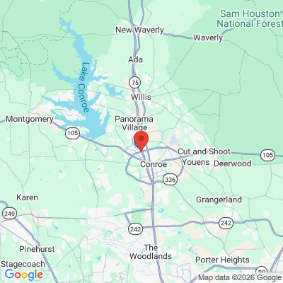 Map to  office in Conroe, TX