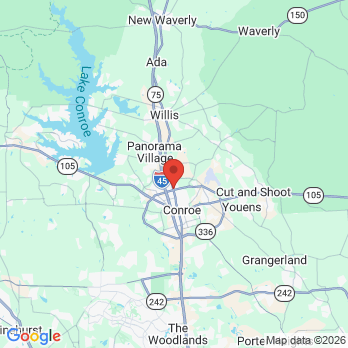 Map to Dr. Timothy Gardner office in Conroe, TX