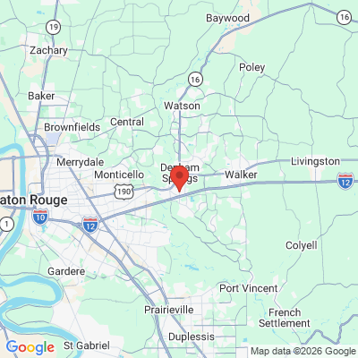 Map to  office in Denham Springs, LA
