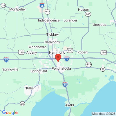 Map to  office in Hammond, LA