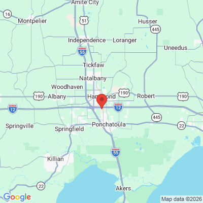 Map to  office in Hammond, LA