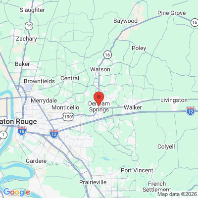 Map to  office in Denham Springs, LA