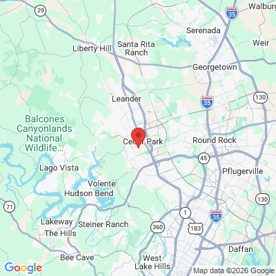Map to  office in Cedar Park, TX
