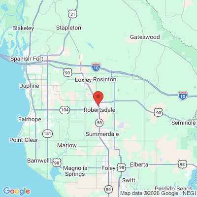 Map to  office in Robertsdale, AL