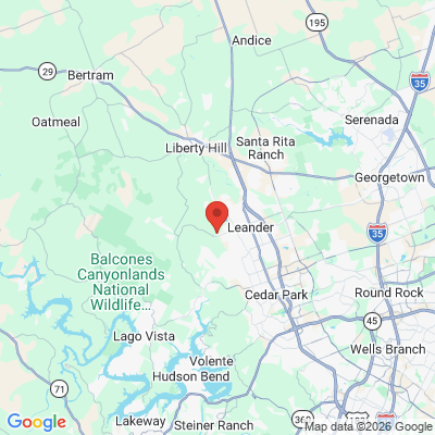 Map to  office in Leander, TX