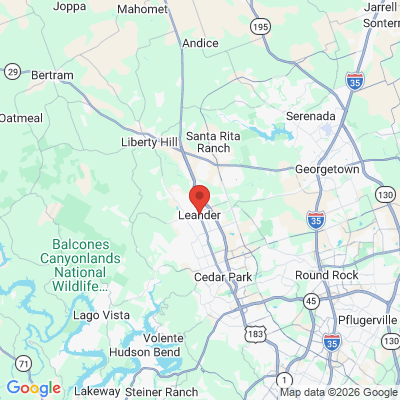 Map to  office in Leander, TX