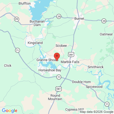 Map to  office in Marble Falls, TX