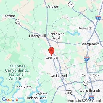 Map to Leander smiles office in Leander, TX