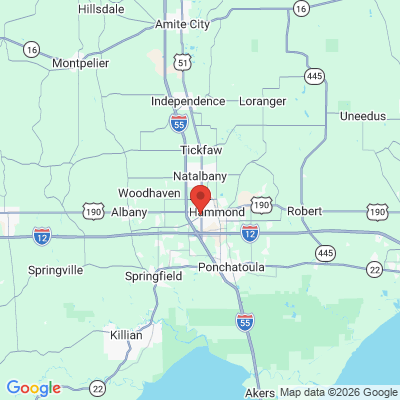 Map to  office in Hammond, LA