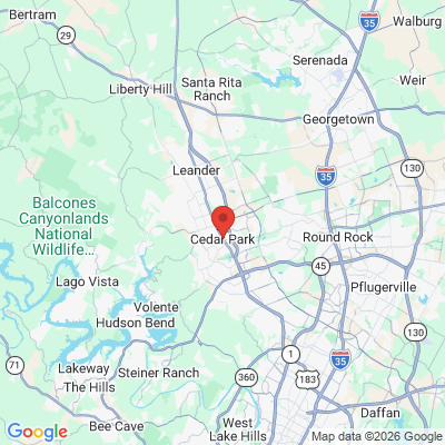 Map to  office in Cedar Park, TX