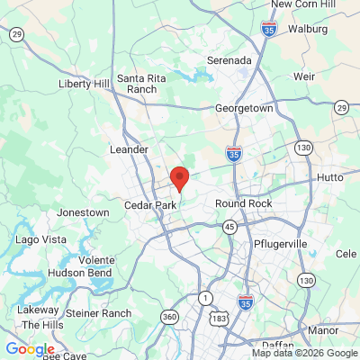 Map to  office in Cedar Park, TX