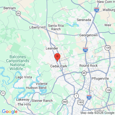 Map to  office in Cedar Park, TX