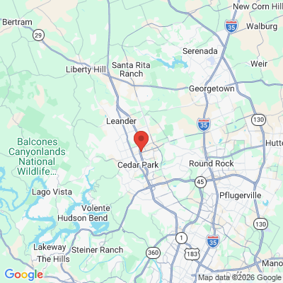 Map to  office in Cedar Park, TX