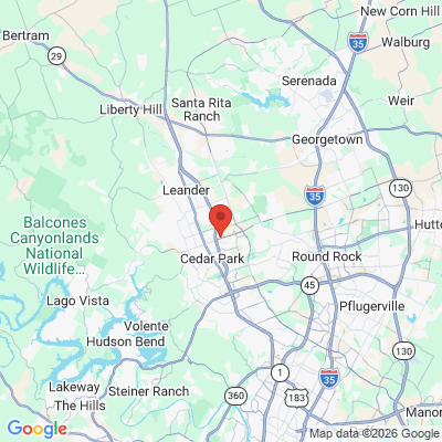 Map to  office in Cedar Park, TX
