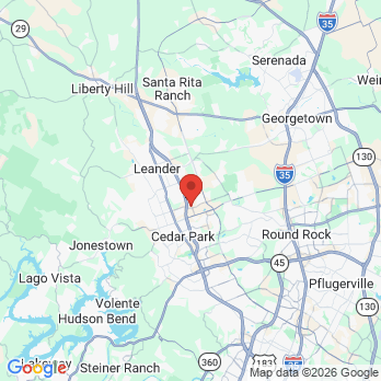 Map to SmileCraft Dental office in Leander, TX