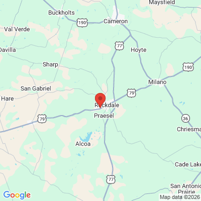 Map to  office in Rockdale, TX
