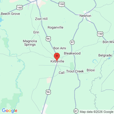 Map to  office in Kirbyville, TX