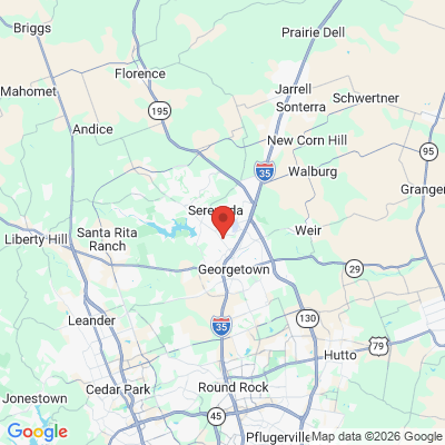 Map to HQ Dental Design office in Georgetown, TX
