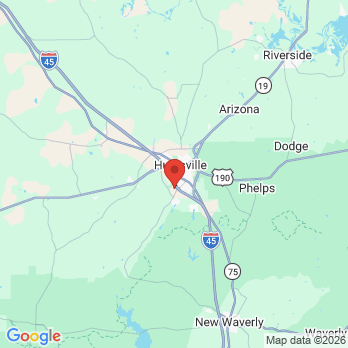 Map to Sims Dentistry office in Huntsville, TX