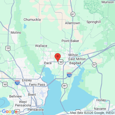 Map to  office in Pace, FL