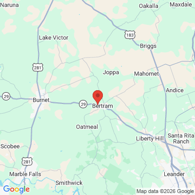 Map to  office in Bertram, TX