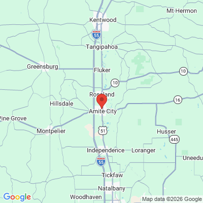 Map to  office in Amite, LA