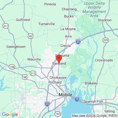 Map to  office in Saraland, AL