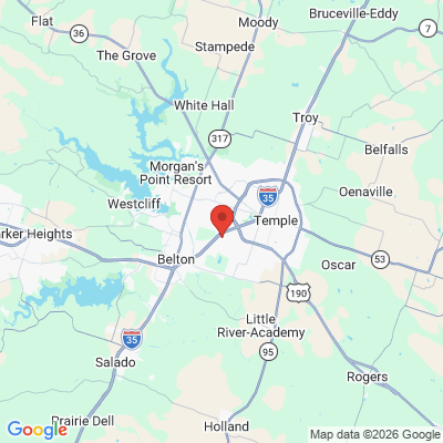 Map to  office in Temple, TX