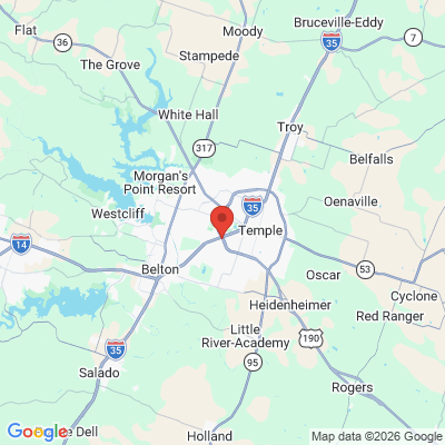 Map to  office in Temple, TX