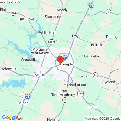 Map to  office in Temple, TX