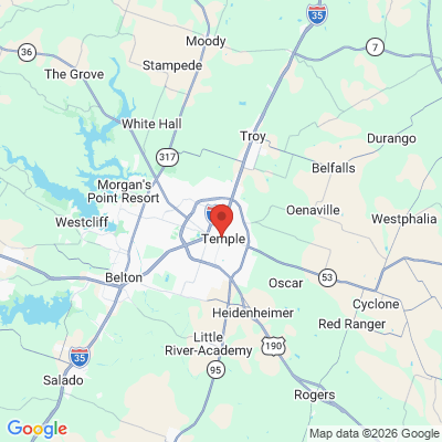 Map to  office in Temple, TX