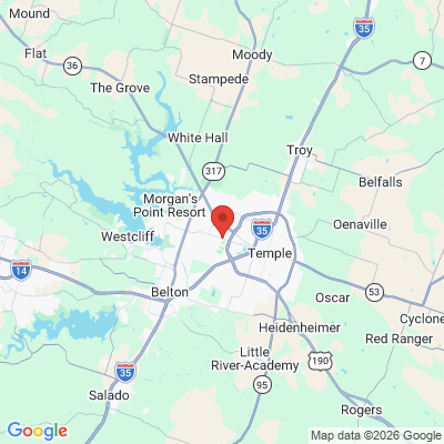 Map to  office in Temple, TX