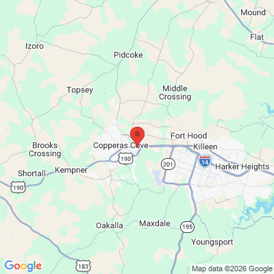 Map to  office in Copperas Cove, TX