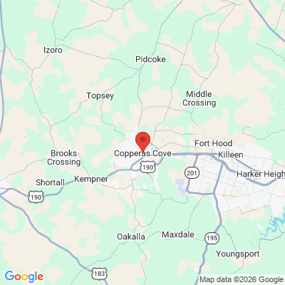 Map to  office in Copperas Cove, TX