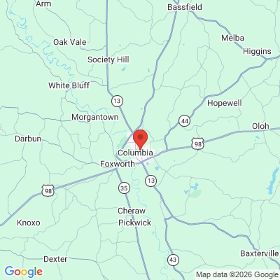 Map to  office in Columbia, MS