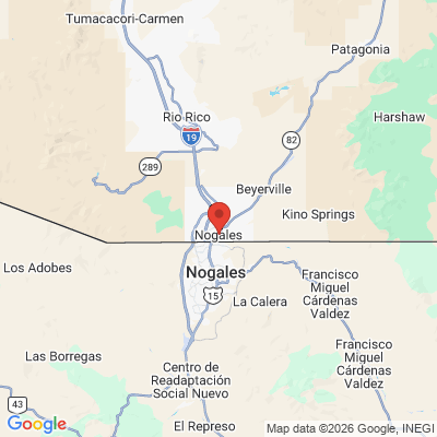 Map to  office in Nogales, AZ
