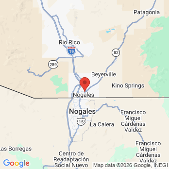 Map to Mariposa Community Health Center office in Nogales, AZ